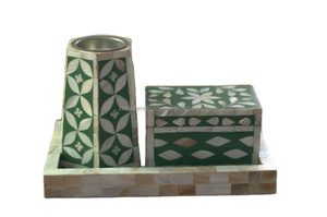 มาบคาร่าไม้อาหรับแกะสลักหรูหราพร้อมเปลือกหอยมุกธรรมชาติสินค้าของขวัญพรีเมี่ยมสำหรับบ้านอีสด์และอิสลาม - Product Image 5