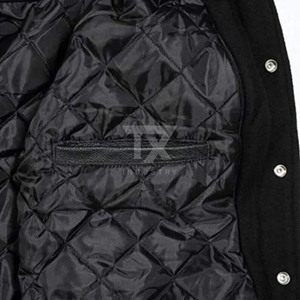 Wholesale Winter Old School Letterman <b>Baseball</b> <b>Jackets</b> <b>Men</b> Custom Knitted Breathable Cotton Woolen Fabric Plus Size Windproof - Product Image 6