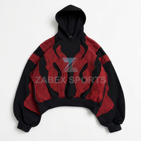 ZABEX SPORTS Sweat à capuche personnalisé pour homme, 350 g/m², 100 % coton molletonné, chaud, multicolore, style streetwear, col oversize