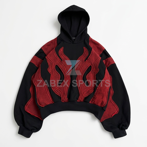 ZABEX SPORTS Sweat à capuche personnalisé pour homme, 350 g/m², 100 % coton molletonné, chaud, multicolore, style streetwear, col oversize - Product Image 1