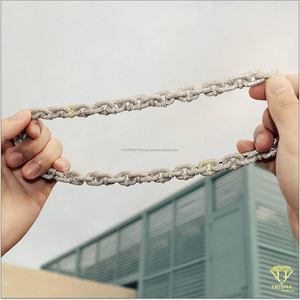 925 Sterling Silver Cuban Link <b>Chain</b> <b>Iced</b> <b>Out</b> VVS Moissanite Diamond Hip Hop Necklace for Men Fine Miami Style Jewelry - Product Image 3