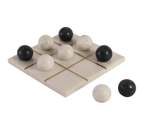 Elegant Minimalist Marble Tic Tac Toe Game <b>Set</b> <b>Square</b> Tabletop Home Decor Durable Indoor Living Room Design for home decor - Product Image 4