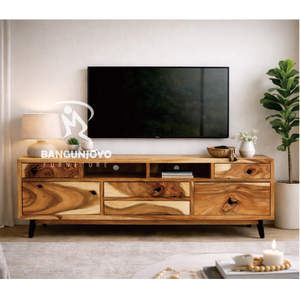 Gabinete de Almacenamiento de Madera Maciza SUAR con Diseño Moderno y Minimalista, Duradero, para Sala de Estar - Product Image 2