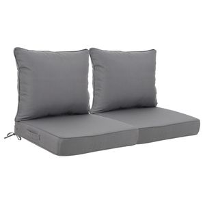 Set di Cuscini Profondi per Esterni 24x24 Pollici, Impermeabili e Resistenti allo Sbiadimento, per Mobili da Giardino, con Rivestimenti Rimovibili e Lati Regolabili - Product Image 1