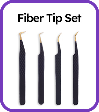 Pince à épiler pour extensions de cils avec embout en fibre, en acier inoxydable de haute qualité - Product Image 4