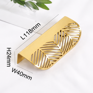 Tirador de Latón Dorado con Diseño Floral Calado, Herraje Contemporáneo Ecológico para Gabinetes de Cocina, Baño, Cajones y Puertas - Product Image 6