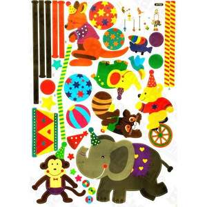 Calcomanías Decorativas de Pared con Diseño de Trupe de Circo, Adhesivos para Decoración del Hogar - Product Image 2