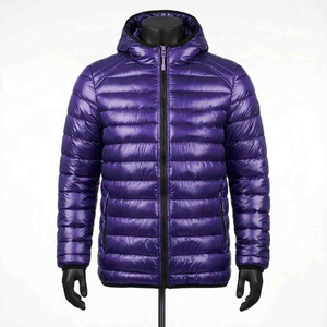 Winter Fashion Men's Canvas <b>Waterproof</b> Breathable Anti-Bacterial Quick Dry Cotton <b>Lined</b> Faux Fur Lining Hooded Puffer <b>Jacket</b> - Product Image 1