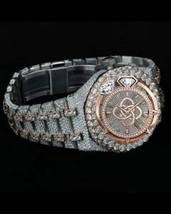 Reloj de Pulsera de Lujo con Moissanita para Hombre, con Incrustaciones de Piedras, de Acero Inoxidable, con Diamantes - Product Image 1