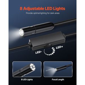 Telecamera Endoscopica Industriale HD 1920P con 8 Luci LED e Cavo Semi-Rigido da 5 Metri per Ispezioni Android e iOS - Product Image 5