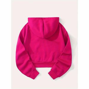 Sweat-shirt rose à capuche pour femme avec imprimé œil, décontracté, à manches longues, en coton tricoté, pour l'automne - Product Image 2