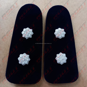 Epaulettes de Lujo Personalizadas con Encaje Bordado y Correa de Hombro de Gancho y Bucle, Detalle Hecho a Mano, Tipo Mariposa, para Uniformes Hechos a Medida - Product Image 3