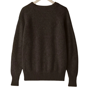 Pull en tricot épais noir, pull oversize à col rond pour femme, pull d'hiver à manches longues, séchage rapide - Product Image 2