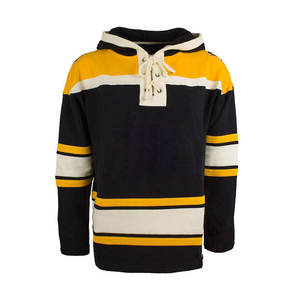 Custom Ice Hockey Hoodie Jersey Sublimated Oversized <b>Pullover</b> with Lace Collar Youth <b>Men</b> Hockey Hoodie - Product Image 2