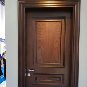 วงกบประตูไม้สีน้ำตาลดีไซน์ทันสมัย ทำจากไม้มะม่วงแท้ สำหรับบ้าน เฟอร์นิเจอร์ไม้สำหรับบ้าน ประตูไม้สำหรับใช้ภายในและภายนอก ขนาด 7x3 - Product Image 1