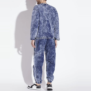 Men's <b>Tie</b> <b>Dye</b> Sweatshirt And Pants <b>Set</b> Full Sleeve Crew Neck Loose Fit 100% Cotton Breathable Casual Tracksuit Spring Wear - Product Image 4