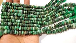 Perles d'émeraude naturelles non traitées, rondes, simples, de 6 à 10 mm, vendues par brin de 8 pouces - Product Image 4