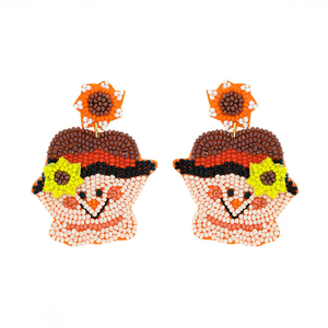 ต่างหูประดับลูกปัดรูปฟักทองวินเทจสุดเก๋ ทำจากสแตนเลส เหมาะสำหรับงานฮาโลวีน งานแต่งงาน และงานปาร์ตี้ - Product Image 1