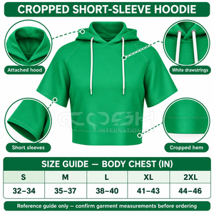 Sudaderas Cortas Gruesas de Otoño-Invierno Cosh International Sorority Sisterhood, Tops Cortos Holgados con Hombros Caídos, Estampado Personalizado Básico - Product Image 6