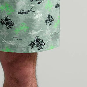 Pantalones Cortos de Playa Casuales de Lona con Estampado de Pantalla, Cintura Media, Último Modelo, Logotipo Personalizado, 100% Poliéster, Transpirables, MOQ Bajo, Antibacterianos - Product Image 3