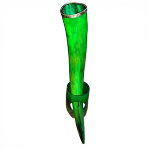 Jarra de Cerveza de Cuerno de Buey Vikingo Verde Natural, Diseño Vintage, Reutilizable para Hombres, Apta para Lavavajillas y Microondas, para Negocios, Hogar y Fiestas - Product Image 1