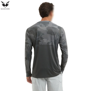 Camiseta de Pesca Profesional de Cuello Redondo, Tallas Grandes, Secado Rápido, Protección UPF 50, Ligera, Manga Larga, Protección Solar, para Actividades al Aire Libre - Product Image 4