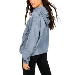 Chaqueta de nailon de talla grande de alta calidad para mujer, Jersey fino transpirable a prueba de viento con cuello levantado, rompevientos, ropa para exteriores - Product Image 6