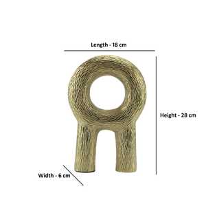 Jaffs Exports 36cm H X 8cm W X 16.5cm L Golden Aluminium Horse Head Sculpture Artistic Figurine Handmade Eco-Friendly Modern - Product Image 2