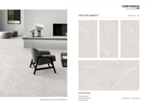 Carreaux de porcelaine émaillée polie à surface sculptée de luxe, conçus pour des aménagements de sols et de murs larges dans les intérieurs architecturaux - Product Image 4