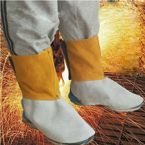 Botte de sécurité professionnelle en cuir de vachette écologique, imperméable, soudée, anti-brûlure, certifiée CE, protection contre le feu niveau D, résistance à la chaleur - Product Image 5