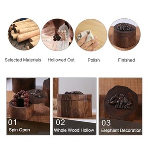 Caja de Madera de Teca Hecha a Mano para Cuentas de Oración |   Diseño Art Deco en Madera de Caoba |   Venta al por mayor - Product Image 6