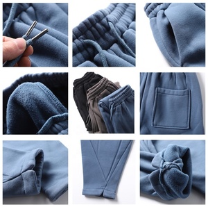 Pantalones deportivos con cintura elástica informales personalizados para hombre, pantalones deportivos acampanados de alta calidad para correr, lona de color Spandex bordada - Product Image 5