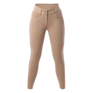 Pantalon d'équitation taille haute pour femme, longueur intégrale, avec poches, fermeture boutonnée, couleur unie, tissu tricoté extensible dans quatre sens, couleur personnalisable - Product Image 5