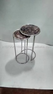 โต๊ะข้างหินอ่อนทันสมัยพร้อมโครงโลหะ เฟอร์นิเจอร์ตกแต่งห้องนั่งเล่น - Product Image 6