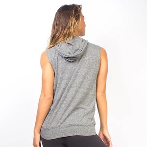 Men <b>Sleeveless</b> <b>Hoodie</b> Solid Color Casual Knitted Tank Top with Pockets 100% Anti-Shrink Crew Neck - Product Image 5
