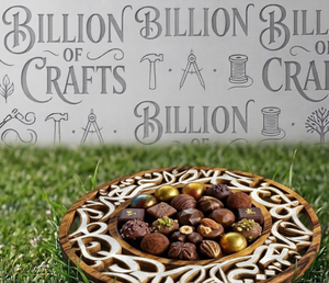 Moroccan Round <b>Wooden</b> Serving Tray with <b>White</b> Inlay Floral Pattern for Chocolate and Dry Fruits - Product Image 1