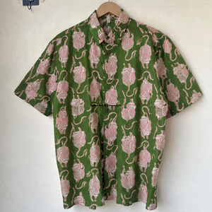 เสื้อเชิ้ตผู้ชายผ้าฝ้ายแท้พิมพ์ลายบล็อก แห้งเร็ว สวมใส่สบาย เหมาะสำหรับกิจกรรมกลางแจ้งในฤดูร้อน-ชุดพักผ่อน - Product Image 2