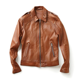 Veste en cuir minimaliste avec panneaux nettoyés, logo personnalisé, vêtements de mode, fournisseur d'usine OEM ODM en gros - Product Image 3