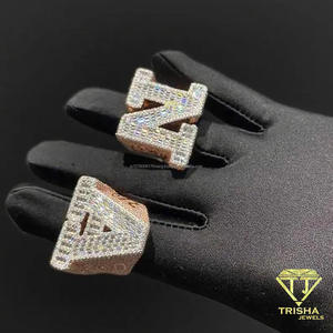 CEO Letter Necklace Custom Moissanite Diamond Iced Out Hip Hop Pendant Blue Stone Jewelry Gift - Product Image 6