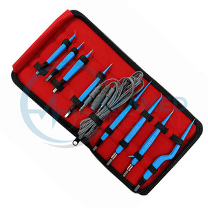 Ensemble de pinces bipolaires à baïonnette européennes certifiées CE, 9 pièces, revêtement bleu avec câble en silicone, instruments chirurgicaux réutilisables - Product Image 3