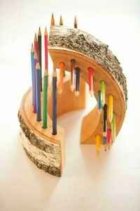 Boîte de rangement de bureau en bois pour crayons et fournitures de papeterie - Product Image 5