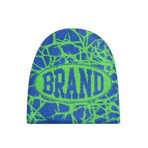 Gorro de Punto Acrílico con Estampado Geométrico Sublimado de Tu Marca, Unisex, Estilo Urbano, para Invierno, 56-58CM - Product Image 3
