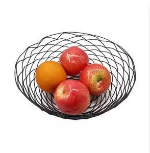 Panier à fruits en fil métallique noir le plus vendu, panier de rangement rectangulaire profond en grille métallique pour étagère de cuisine - Product Image 6