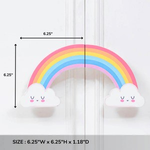Poignées de porte modernes en bois d'acacia faites à la main, poignée arc-en-ciel, poignée de tiroir, poignées multicolores pour commode et armoire - Product Image 3