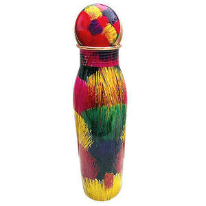 Botellas de metal con acabado multicolor en cobre para niños y adultos, accesorios para beber. - Product Image 1