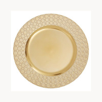 Assiette de Présentation Métallique Moderne Écologique de Luxe – Nouveau Design Élégant Personnalisable pour Hôtels, Mariages et Décoration de Table