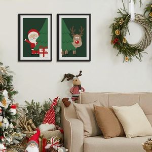 Juego de 5 Marcos de Madera Negros para Cuadros de 13x19, Exhibición de Pósteres en Pared, Incluye Marco de 11x17 con Paspartú, Exhibición de Cuadros Elegante - Product Image 5