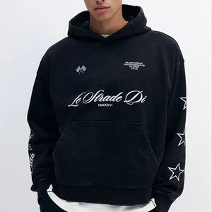 เสื้อฮู้ดผู้ชายแบบปรับแต่งได้ คุณภาพพรีเมียม สไตล์สตรีทแวร์ - Product Image 1