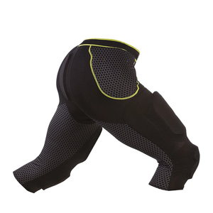 Black Padded Football Pants Belt Closure <b>Athletic</b> Sportswear Breathable Adult Practice Gear Mens American Football Performance - Product Image 5