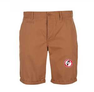Pantalones Cortos Bermuda Oxford para Hombre, Color Sólido, Logotipo Bordado, Bolsillos Delanteros, Cierre con Cordón, Cintura Media, Poliéster/Algodón, Secado Rápido - Product Image 1